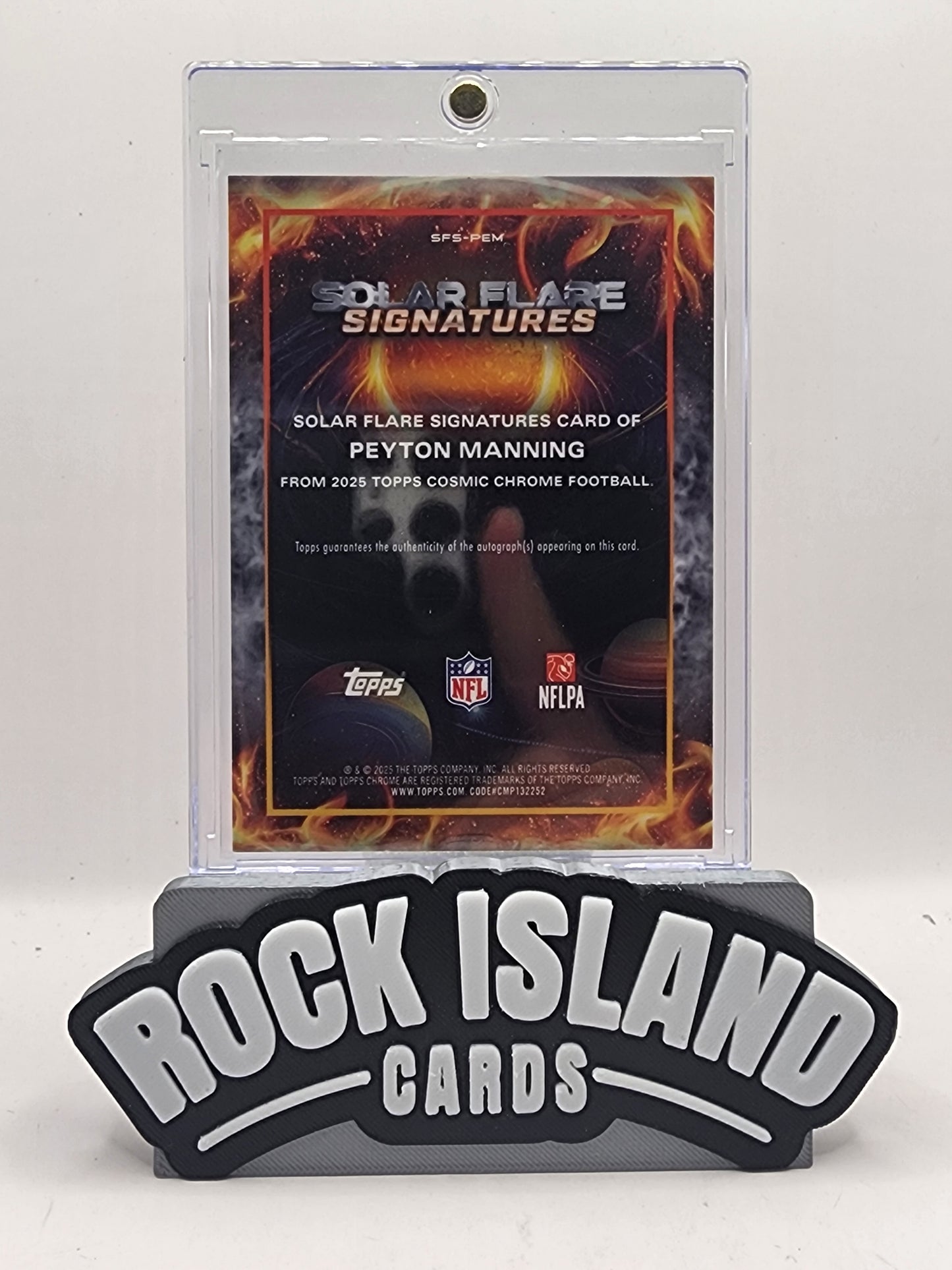 Peyton Manning 2025 Topps Cosmic Chrome #SFS-PEM Solar Flare Signatures /5