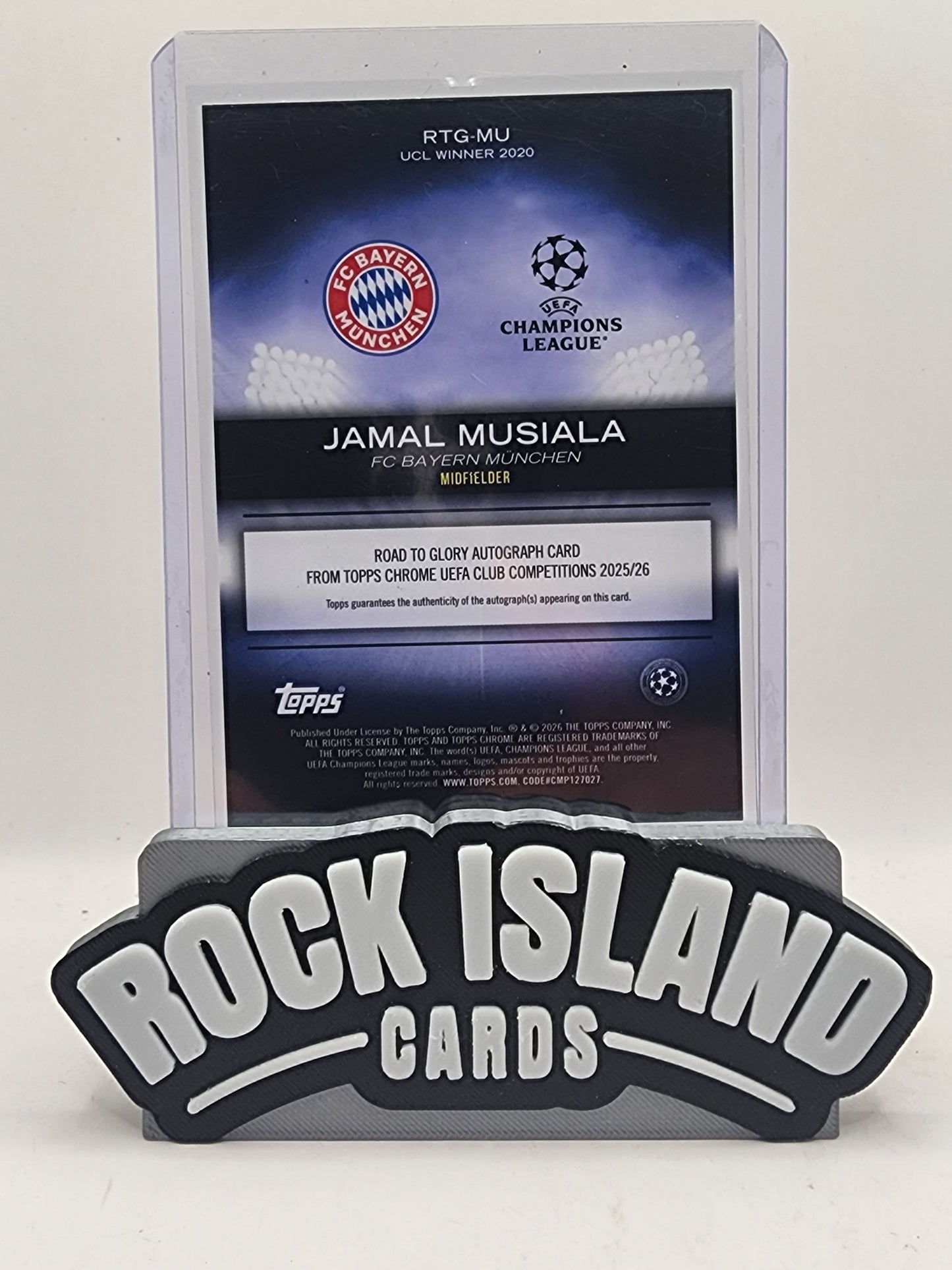Jamal Musiala 2026 Topps Chrome UEFA Club Competitions Road to Glory #RTG-MU /50