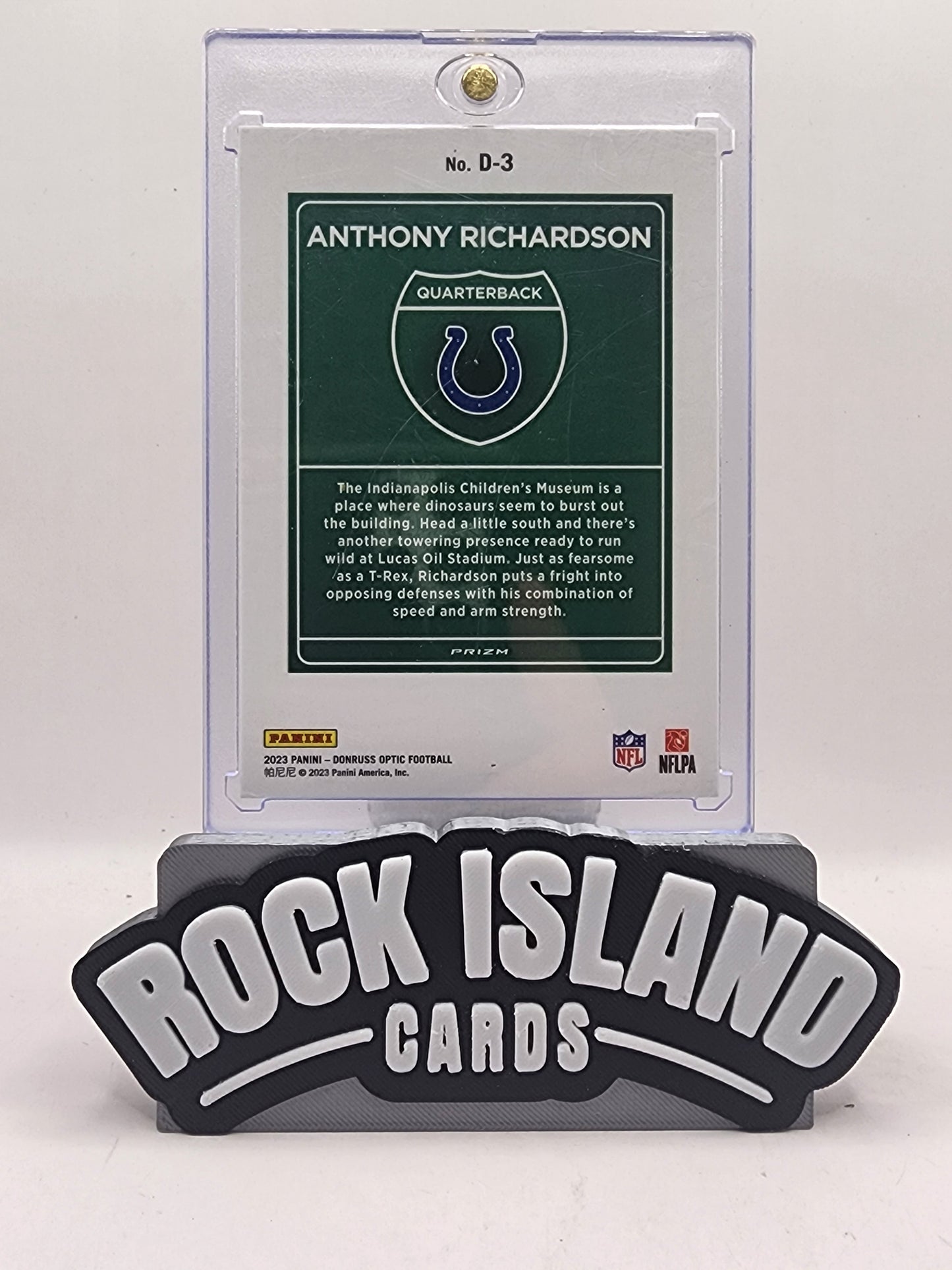Anthony Richardson 2023 Panini Donruss Optic Downtown #D-3 RC