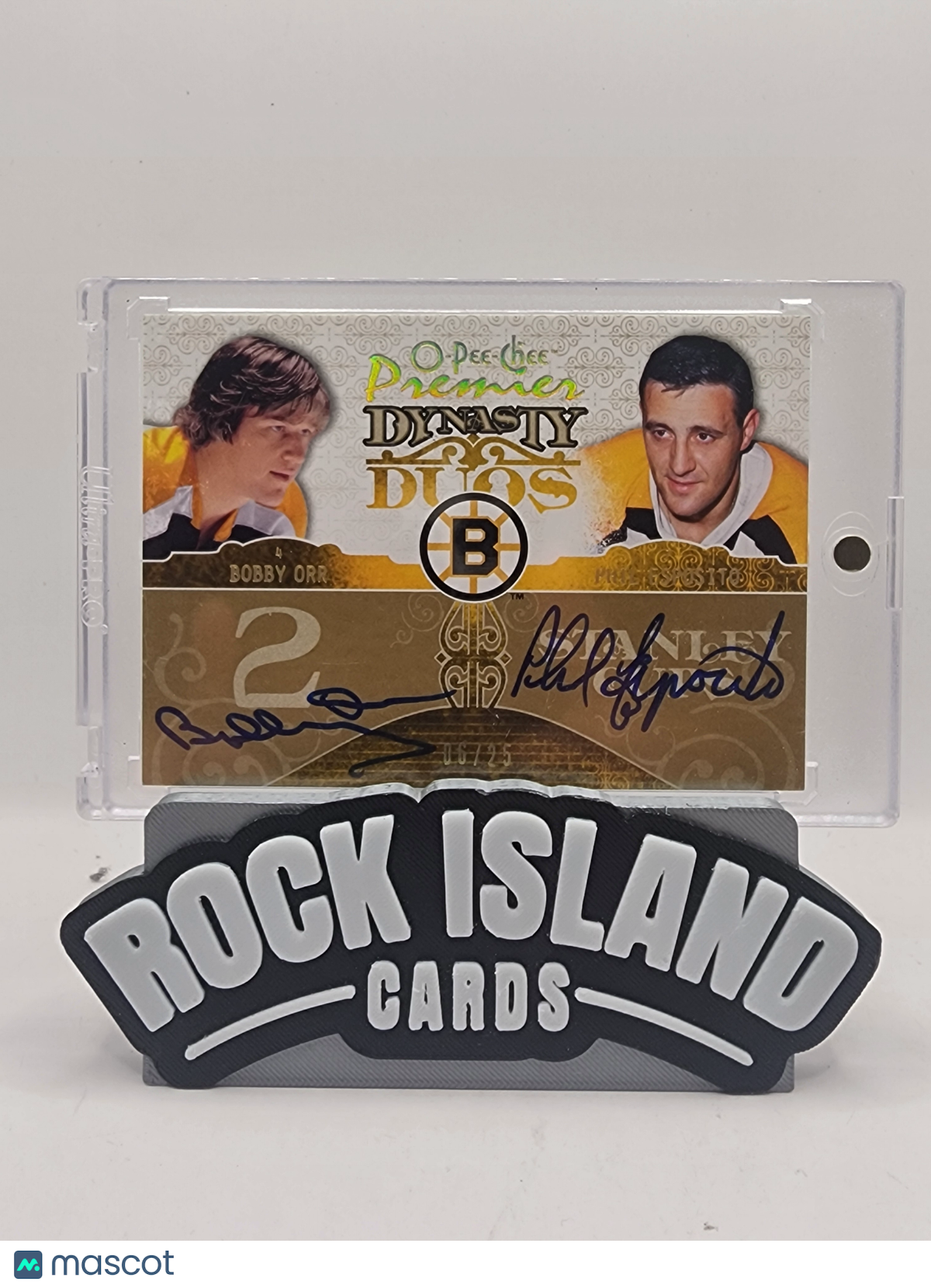 Phil Esposito Bobby Orr 2008 O-Pee-Chee Premier Dynasty Duos #DD-OE /25