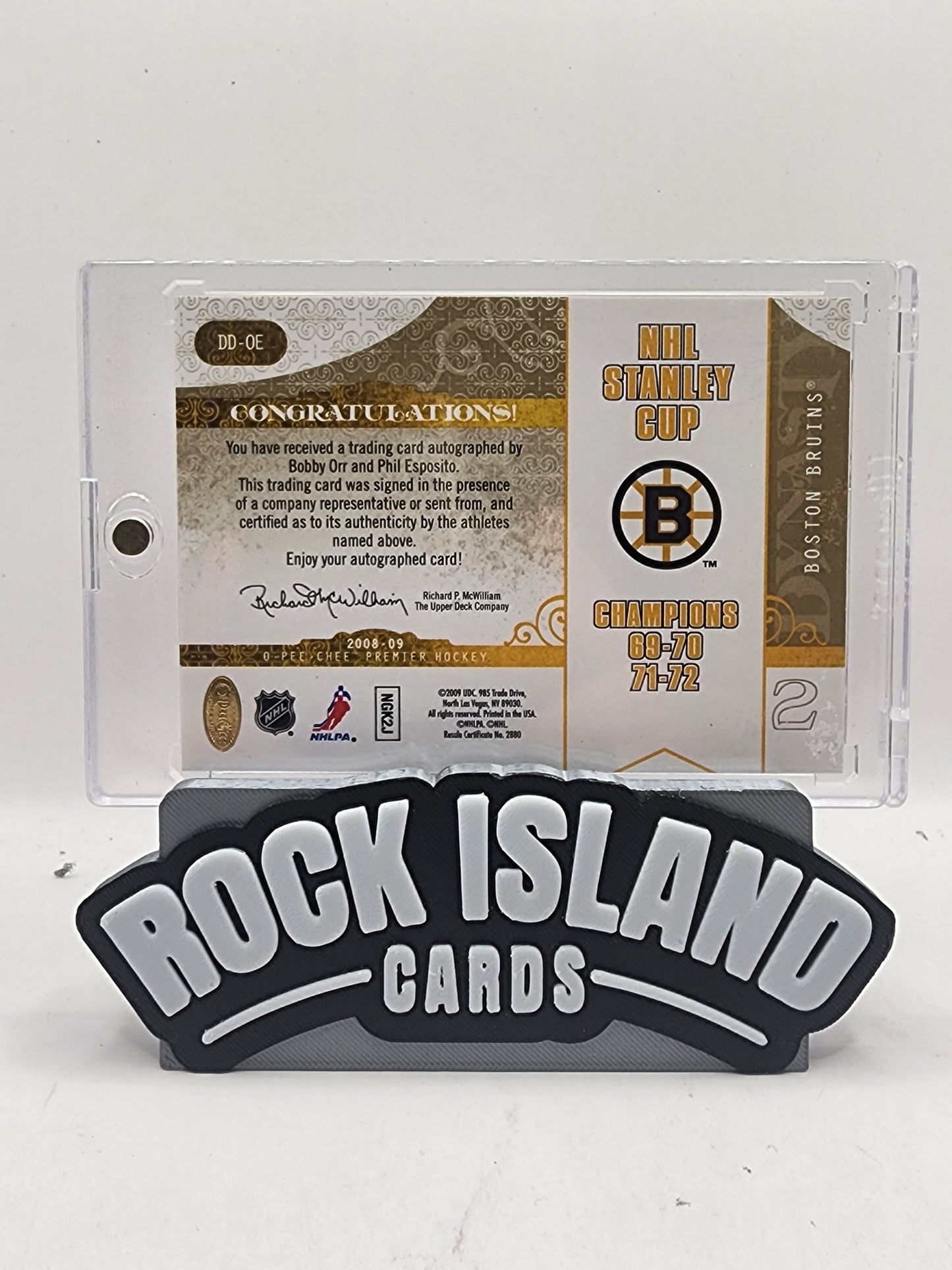 Phil Esposito Bobby Orr 2008 O-Pee-Chee Premier Dynasty Duos #DD-OE /25