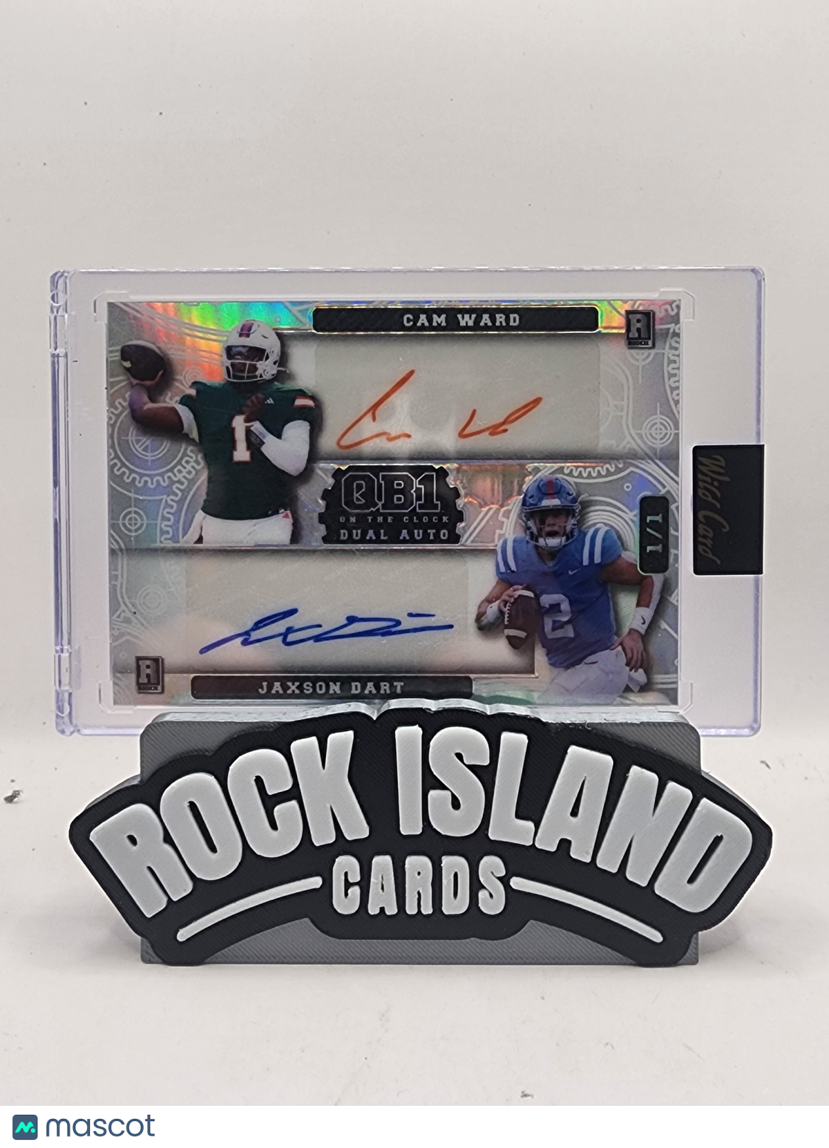 Cam Ward Jaxson Dart 2024 Wild Card QB1 On The Clock #OCD-CWJD 1/1