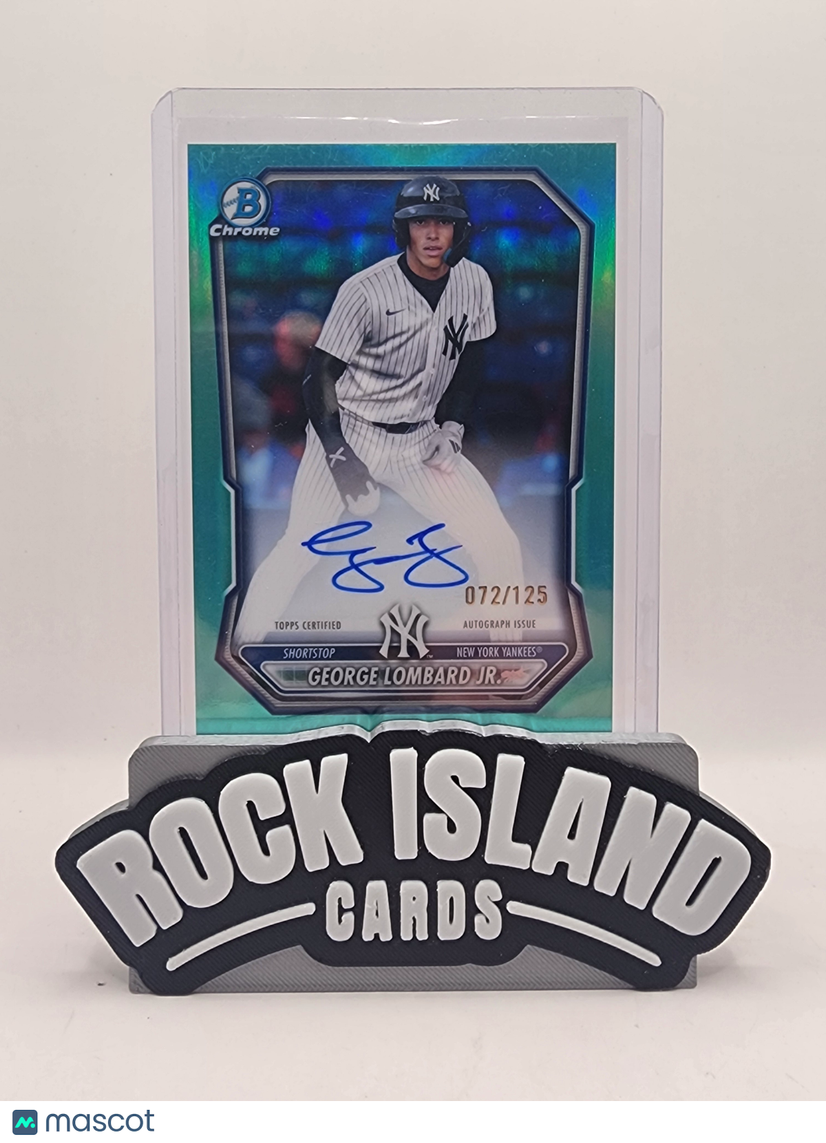 George Lombard Jr. 2026 Bowman Chrome #CPA-GL Aqua 072/125