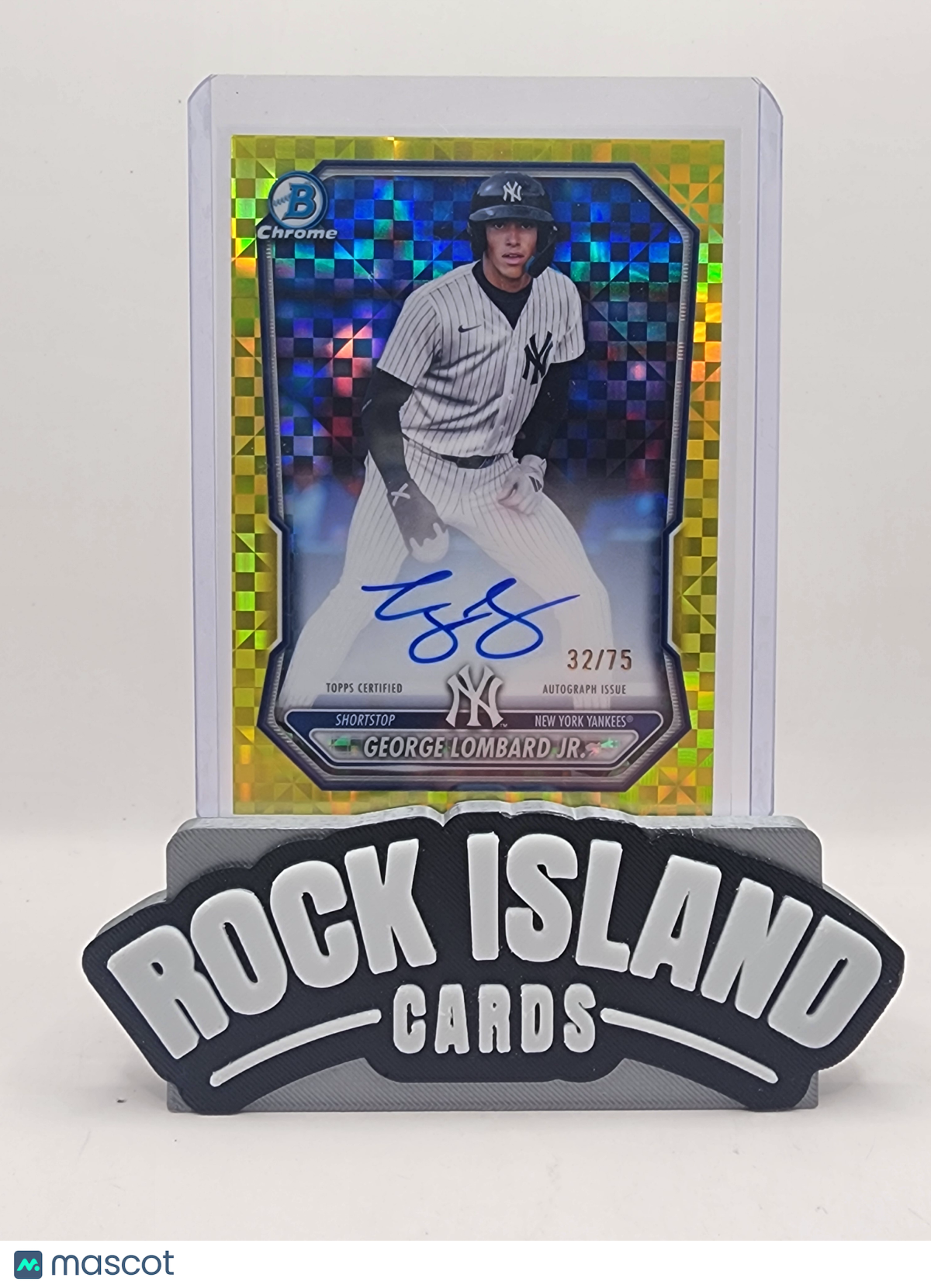 George Lombard Jr. 2026 Bowman Chrome #CPA-GL Yellow X-fractor 32/75