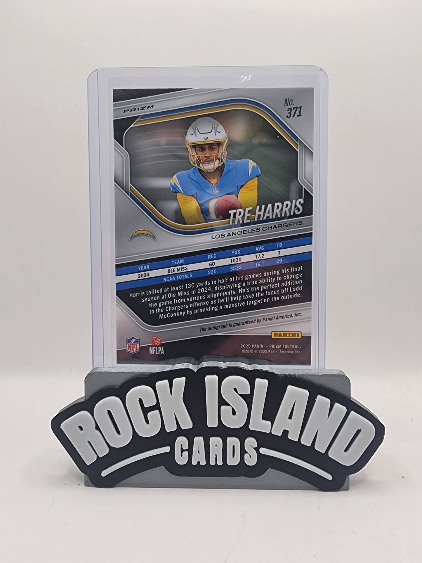 Tre Harris 2025 Panini Prizm #371 Silver RC