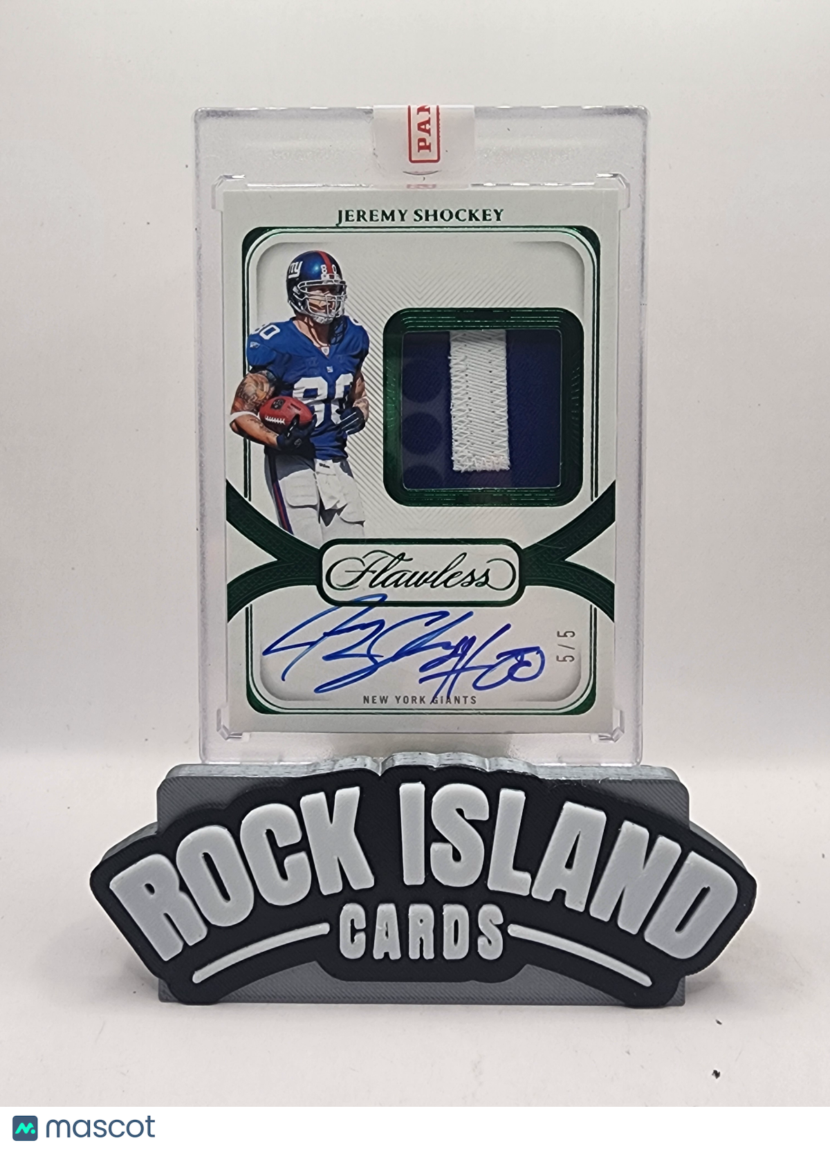 Jeremy Shockey 2025 Panini Flawless #DPA-JSY Patch 5 / 5 Memorabilia