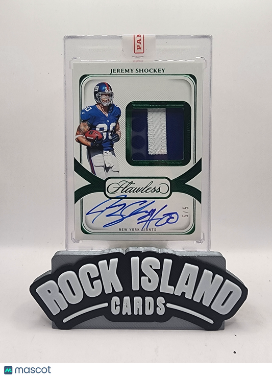 Jeremy Shockey 2025 Panini Flawless #DPA-JSY Patch 5 / 5 Memorabilia