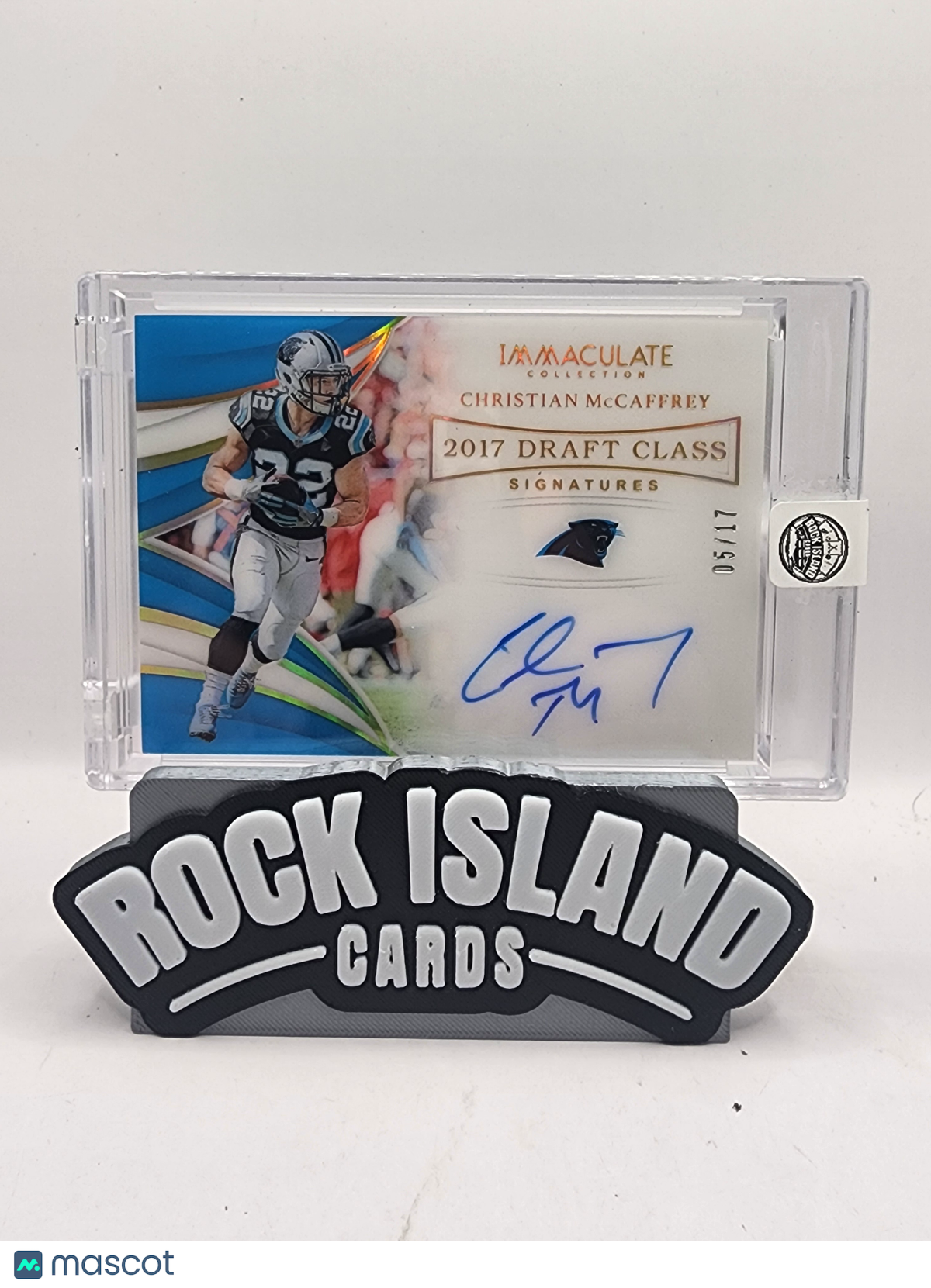 Christian McCaffrey 2019 Panini Immaculate #DCS-CMC 2017 Draft Class /17
