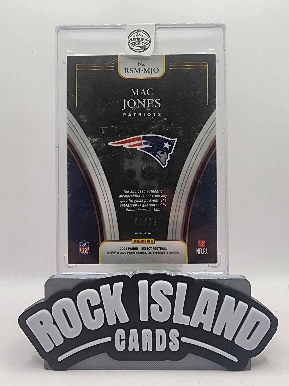 Mac Jones 2022 Panini Select Football #RSM-MJO Disco Rookie 01/25 Patch
