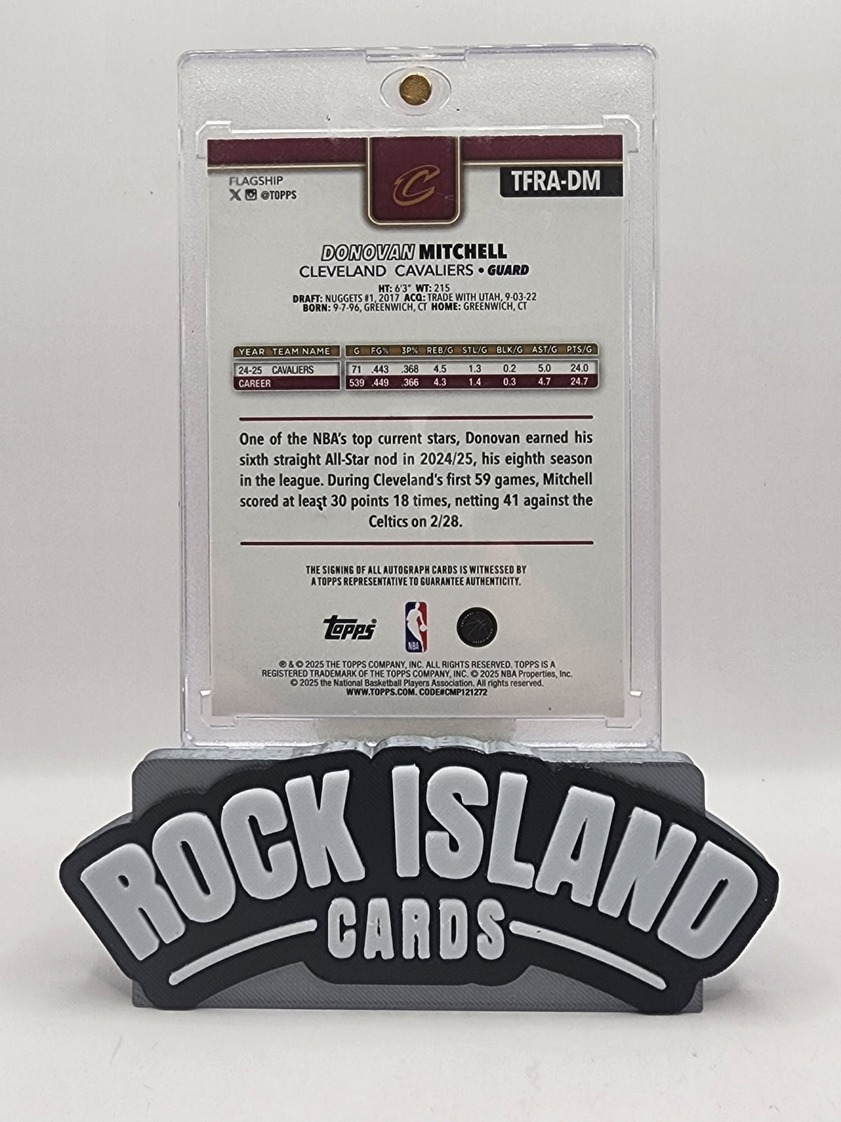 Donovan Mitchell 2025 Topps Flagship #TFRA-DM Red /5