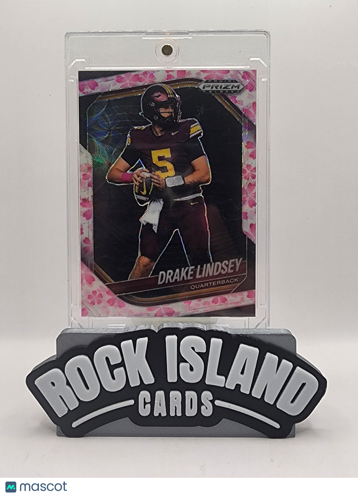 Drake Lindsey 2026 Panini Prizm Black Football #166 Cherry Blossom 18/20
