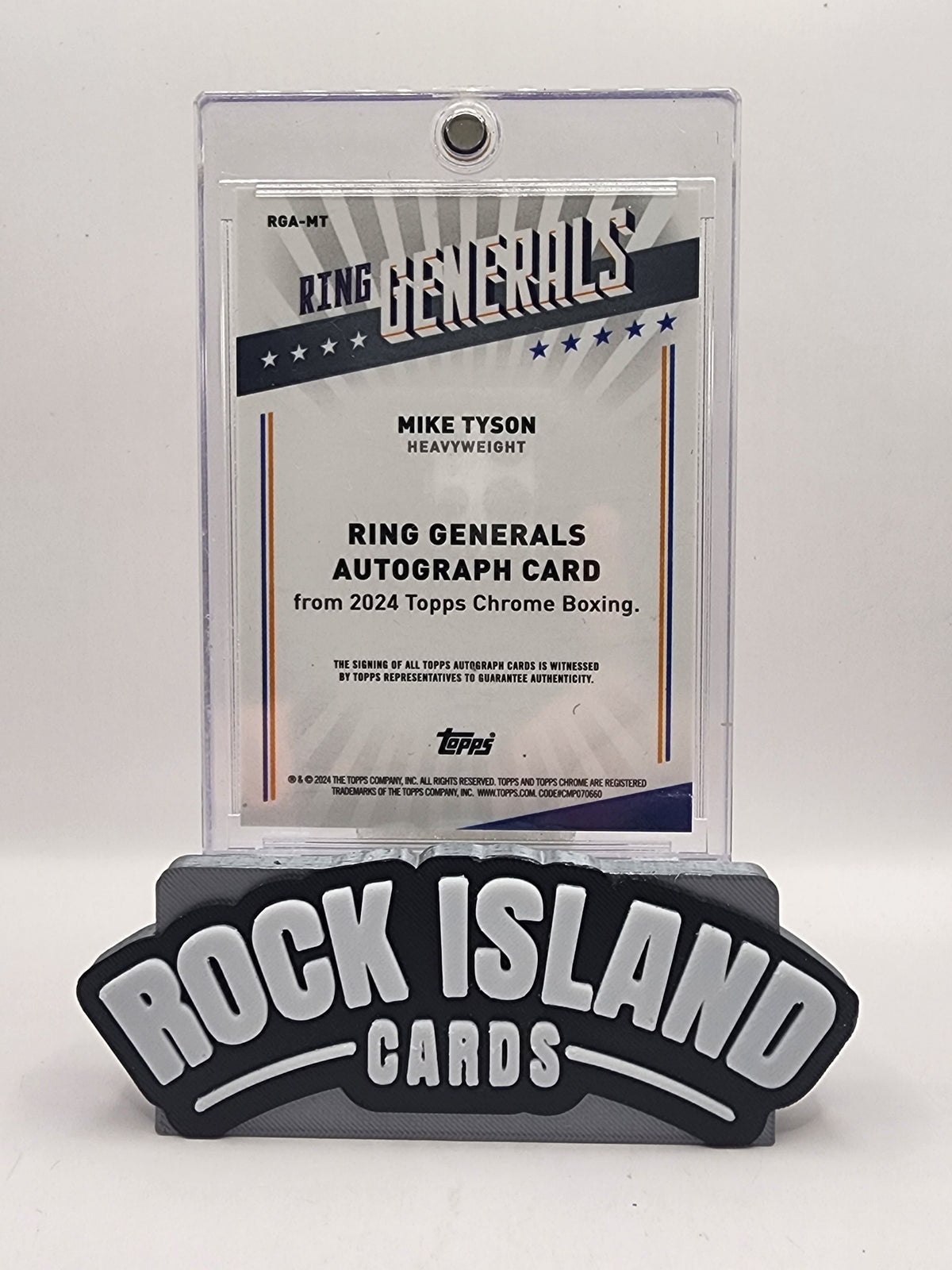 Mike Tyson 2024 Topps Chrome Boxing Ring Generals #RGA-MT 094/120