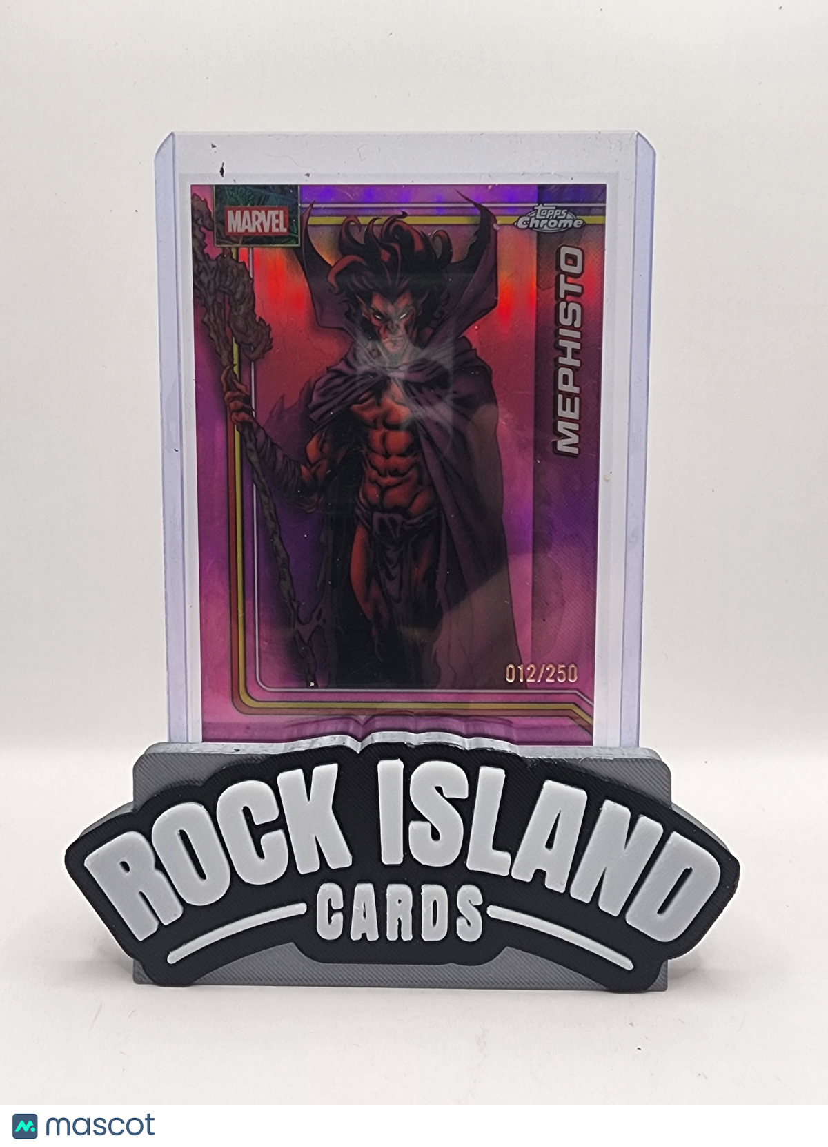 2026 Topps Chrome Marvel Mephisto Pink Refractor 012/250 #077