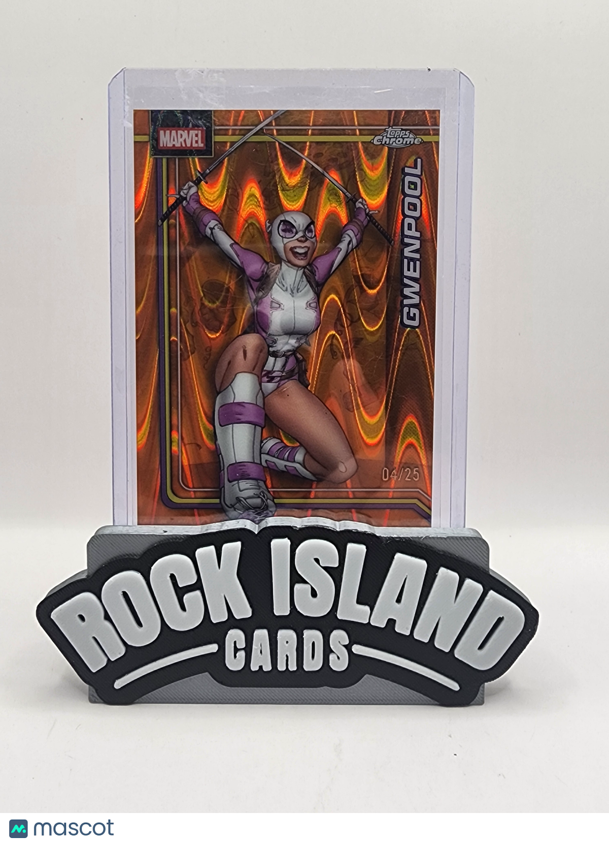 2026 Topps Chrome Marvel Gwenpool Orange Wave Refractor 04/25 #121