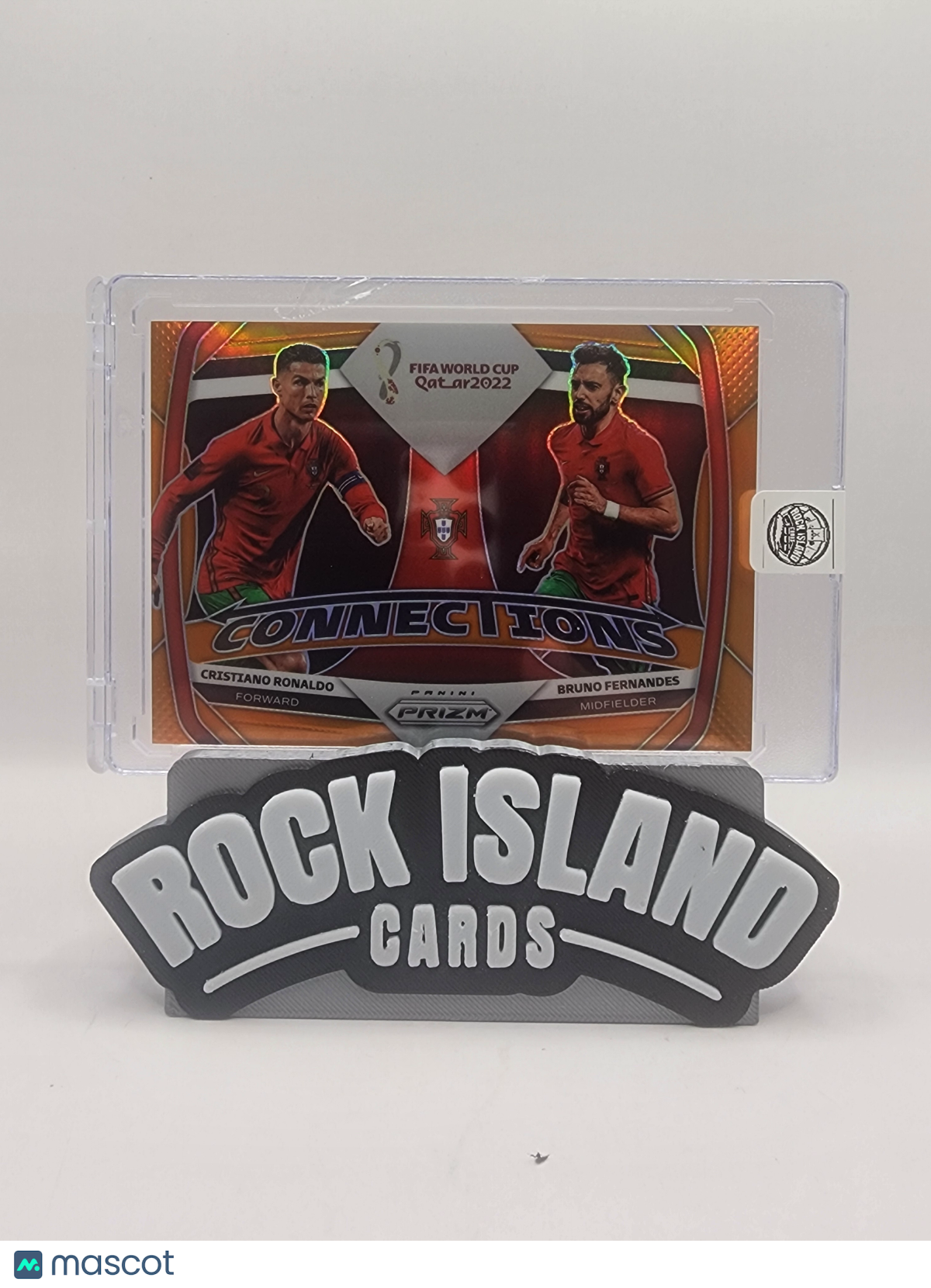 Ronaldo / Fernandes 2022 Panini Prizm FIFA World Cup Connections #7 Orange /25