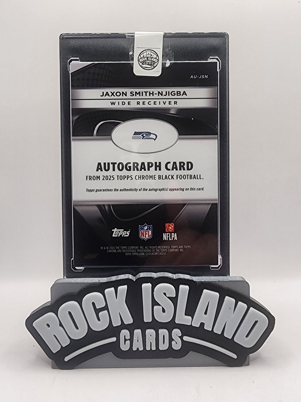 Jaxon Smith-Njigba 2025 Topps Chrome Black #AU-JSN Gold Mini-Diamond /50