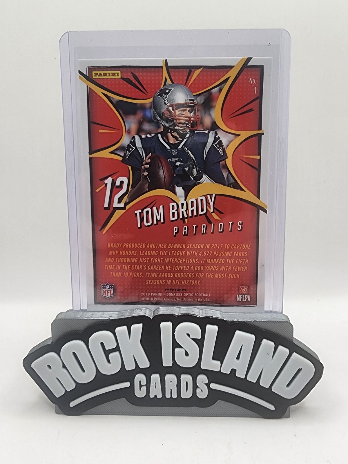 Tom Brady 2018 Donruss Optic MVP #1 Laser