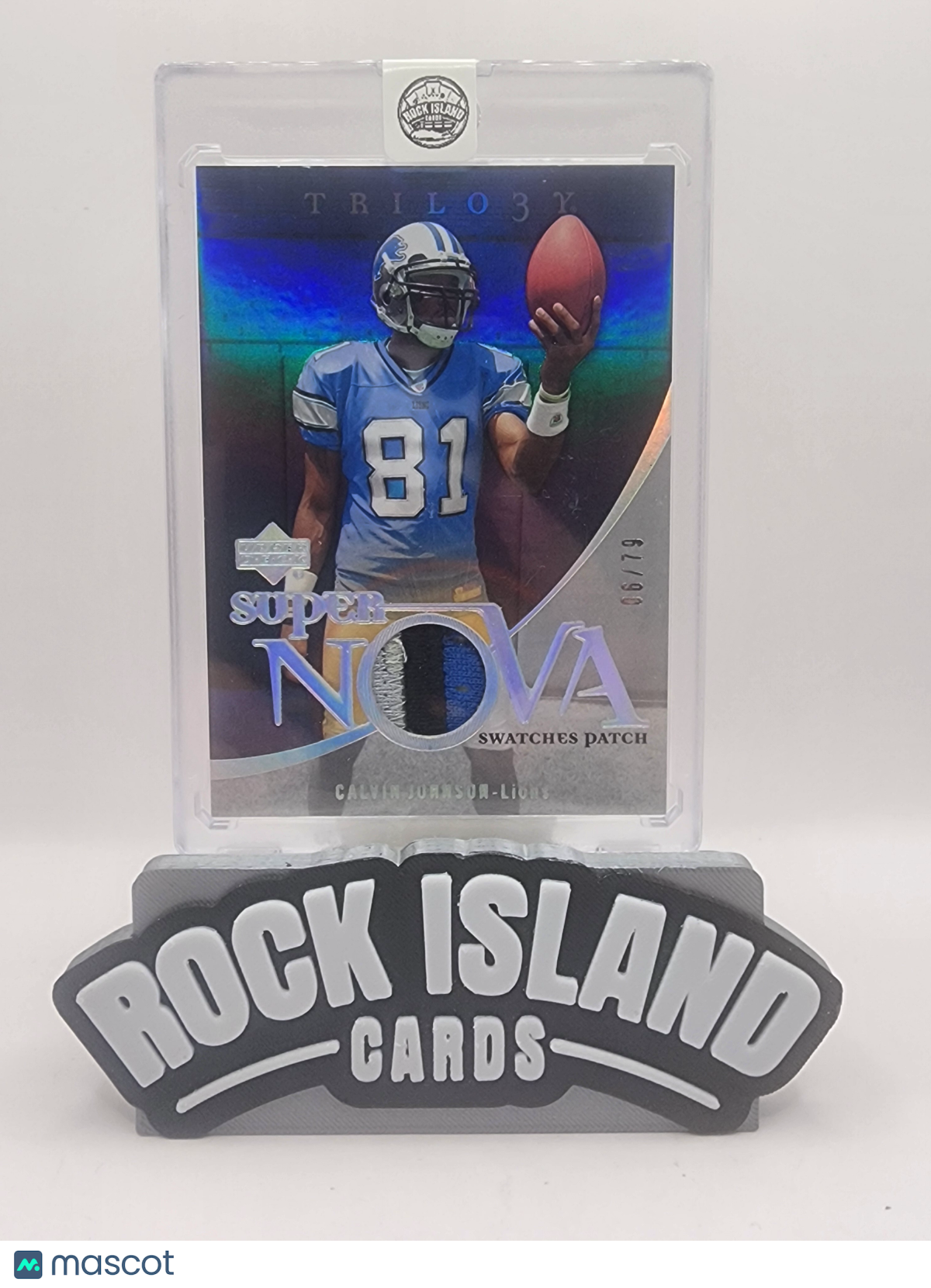 Calvin Johnson 2007 Upper Deck Trilogy Super Nova Swatches Patch #SS-CJ 06/79