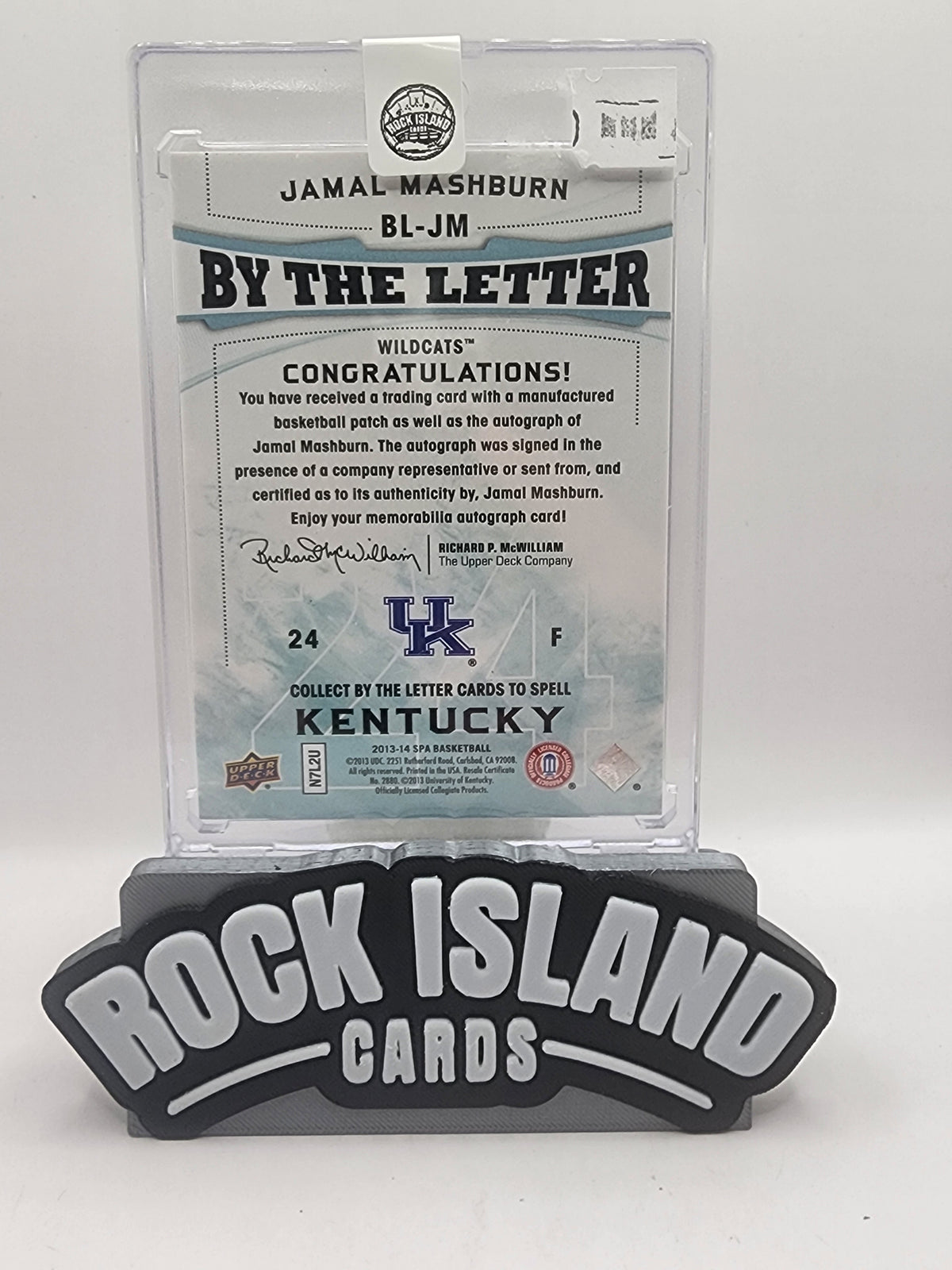 Jamal Mashburn 2013 SP Authentic By The Letter #BL-JM /50
