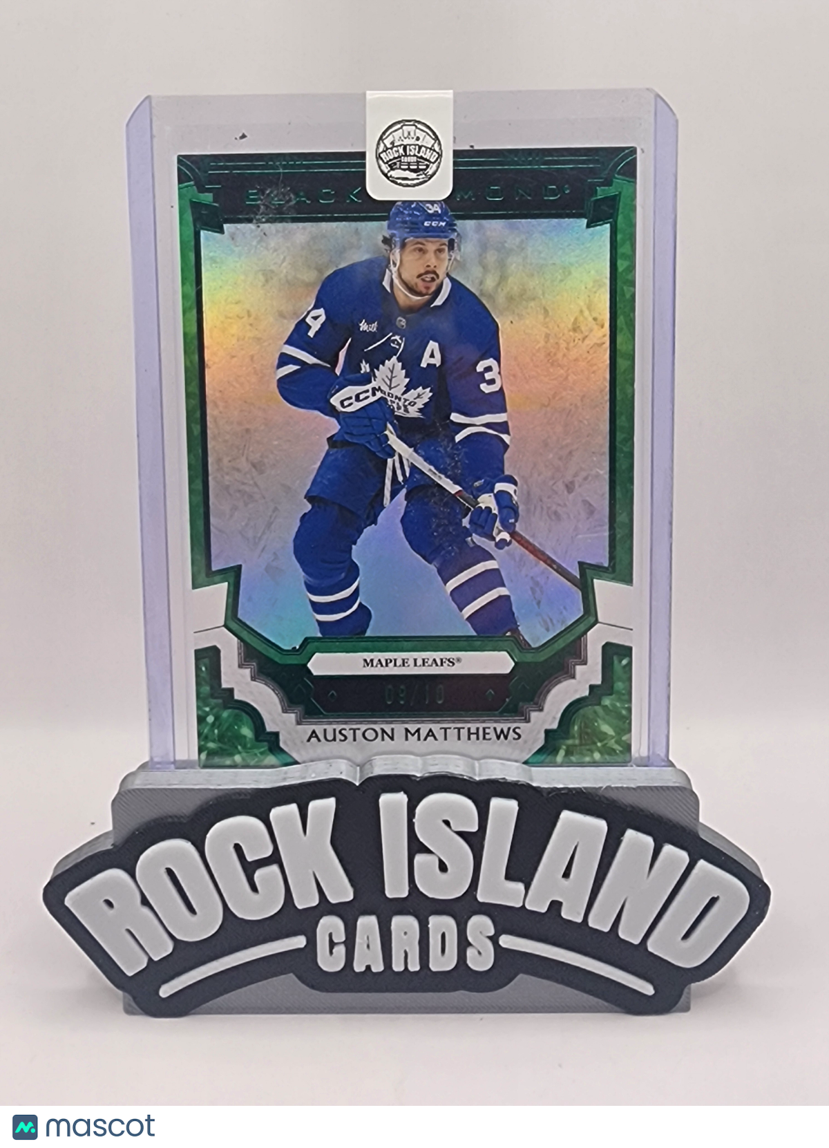 Auston Matthews 2023-24 Upper Deck Black Diamond #BDB-AM Green 09/10