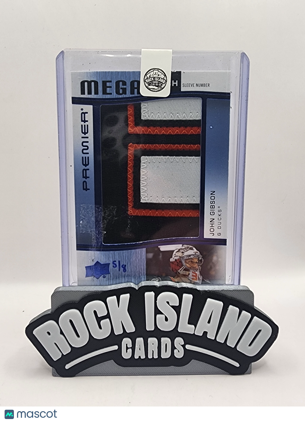 John Gibson 2023 Upper Deck Premier Mega Patch #PMP-JG 5/8 Memorabilia