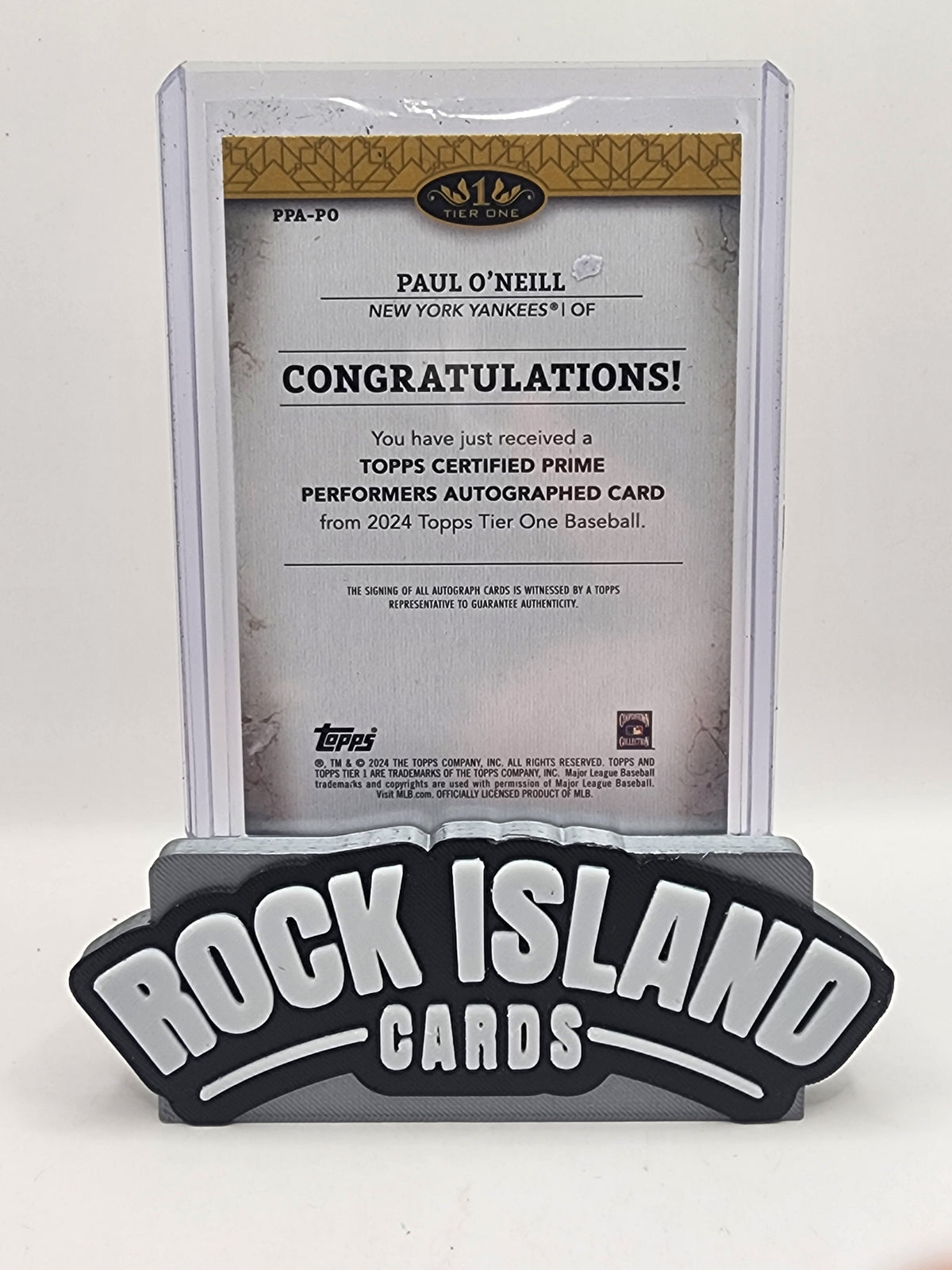 Paul O'Neill 2024 Topps Tier One #PPA-PO 105/299