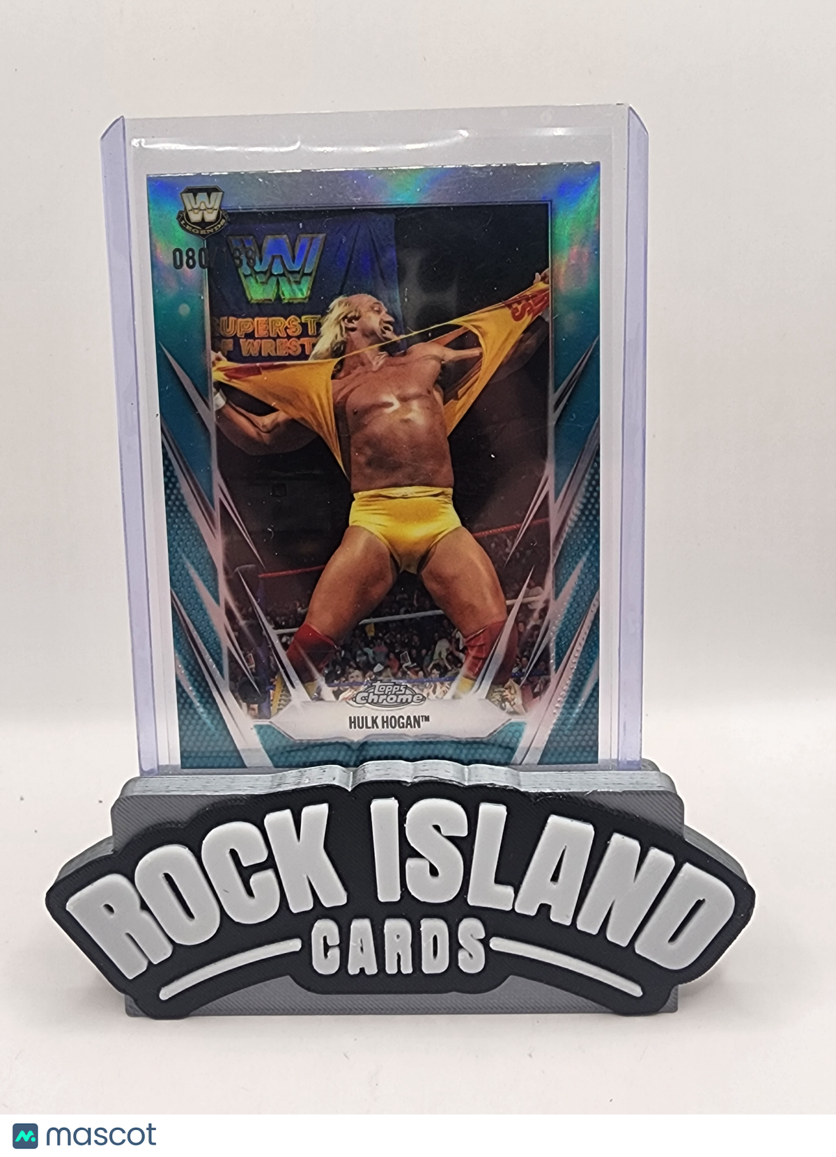 Hulk Hogan 2026 Topps Chrome WWE Legends #25 Aqua Refractor /199