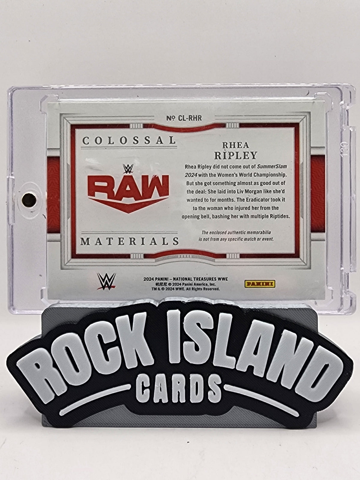 Rhea Ripley 2024 Panini National Treasures #CL-RHR Colossal 07/10 Memorabilia