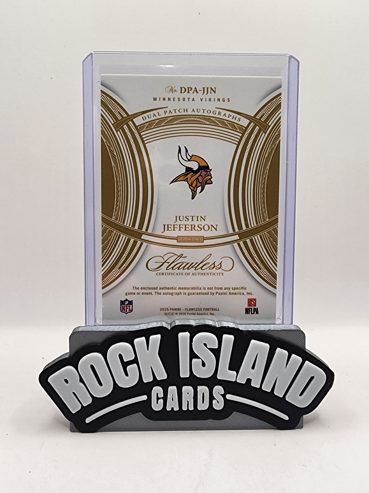 Justin Jefferson 2025 Panini Flawless Football #DPA-JJN 08/25 Dual Patch