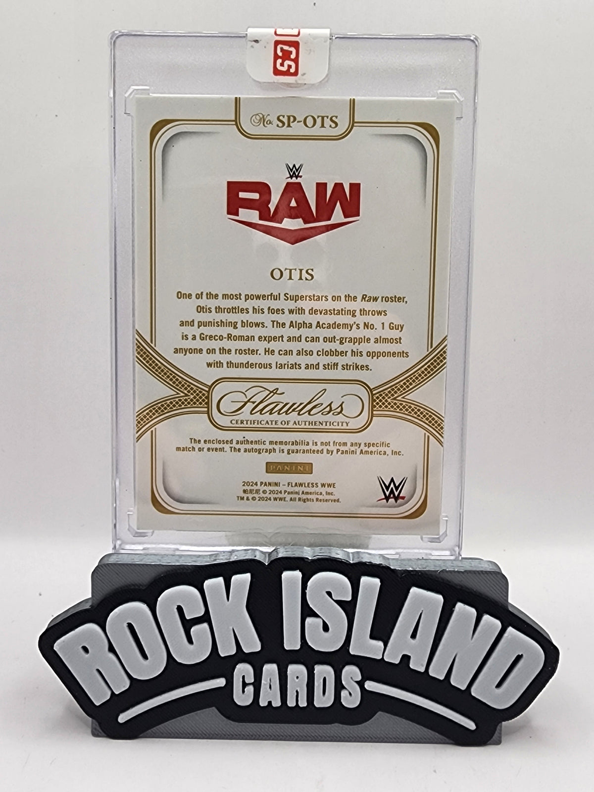 Otis 2024 Panini Flawless WWE #SP-OTS 20/25 Memorabilia