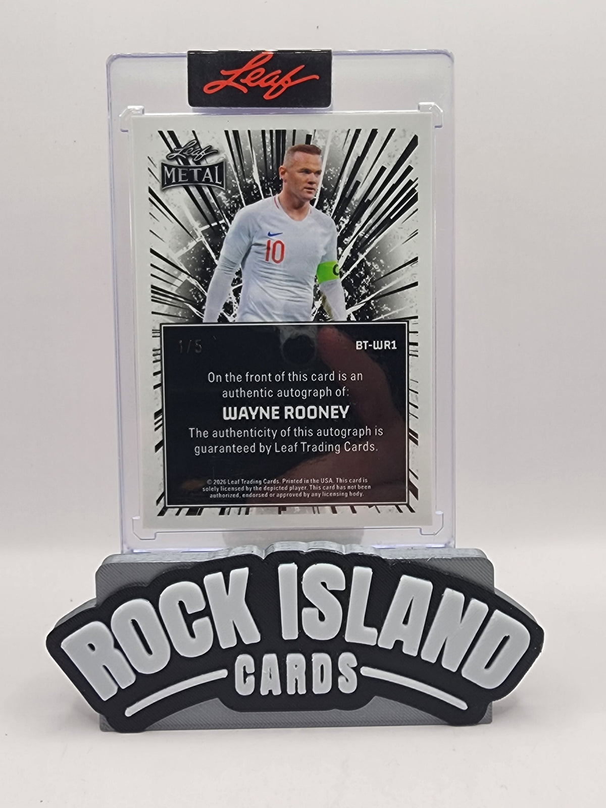 Wayne Rooney 2026 Leaf Metal #BT-WR1 Pink 1/5