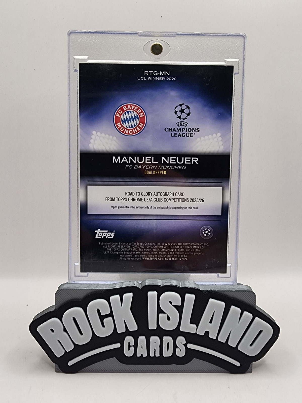 Manuel Neuer 2026 Topps Chrome UEFA Club Competitions Road to Glory #RTG-MN /75