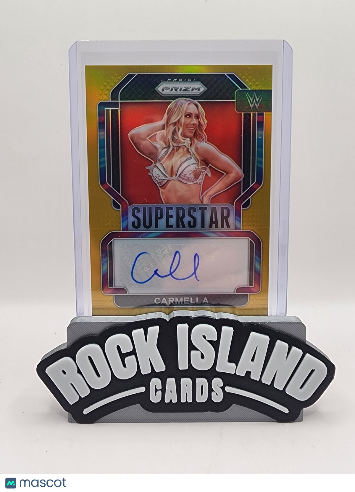 Carmella 2022 Panini Prizm WWE #SA-CML Gold Superstar 06/10