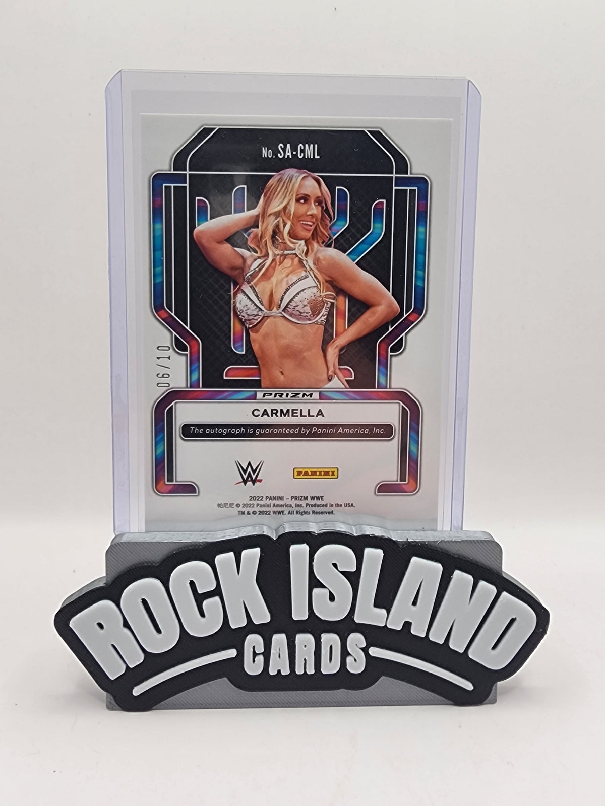 Carmella 2022 Panini Prizm WWE #SA-CML Gold Superstar 06/10