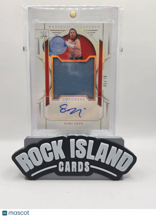 Sami Zayn 2024 Panini National Treasures WWE Colossal Patch Auto /10