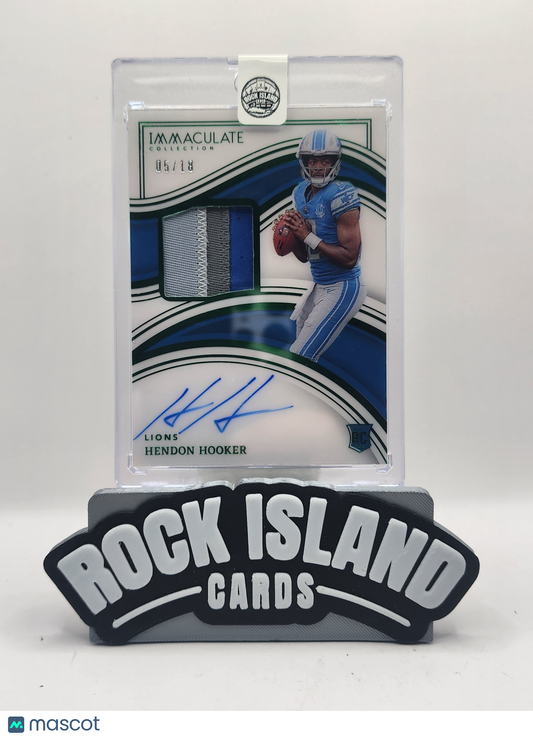 Hendon Hooker 2023 Panini Immaculate Collection #111 Patch 05/18 RC