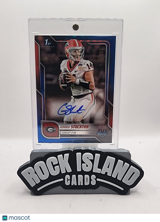 Gunner Stockton 2025 Bowman University Chrome Football Blue Refractor / 150