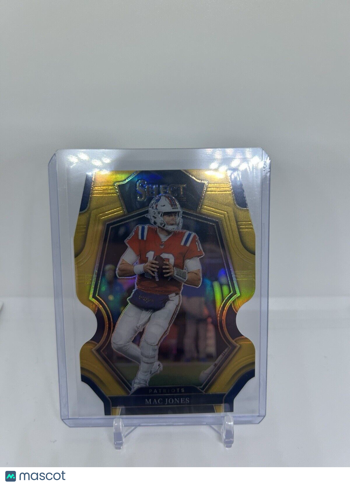Mac Jones 2022 Panini Select Gold Die Cut /10