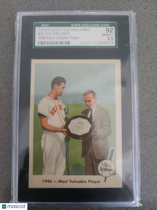Ted Williams 1959 Fleer Ted Williams #32 1946 Most Valuable Player SGC 8.5