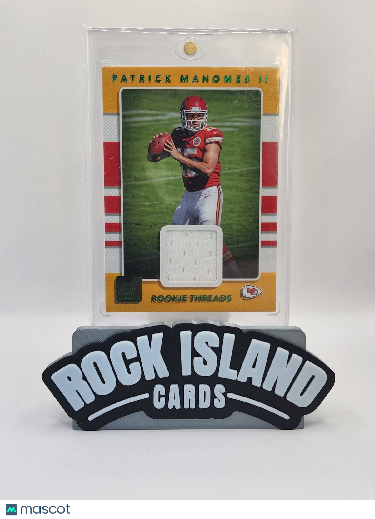 Patrick Mahomes II 2017 Panini Donruss ROOKIE Threads Green #7