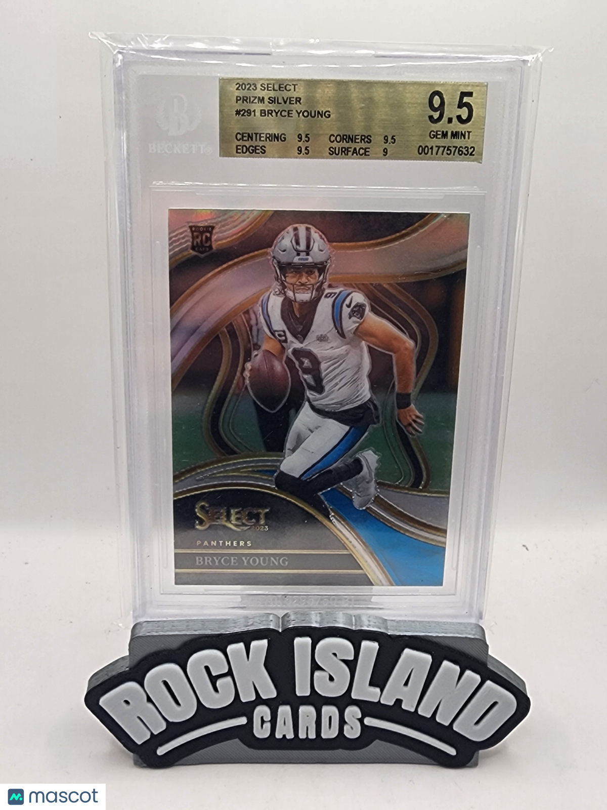 Bryce Young 2023 Select Prizm #291 Silver Rookie BGS 9.5