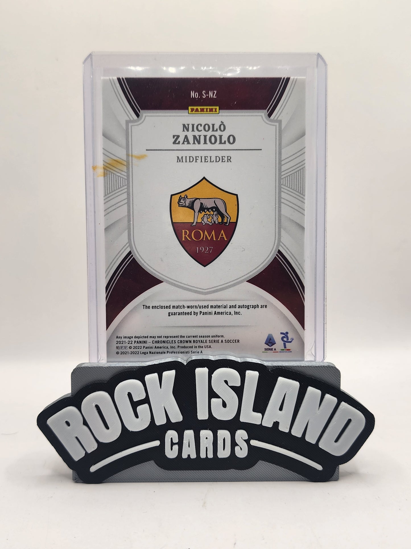 Nicolo Zaniolo 2021-22 Panini Crown Royale Silhouettes Auto 03/10 Patch