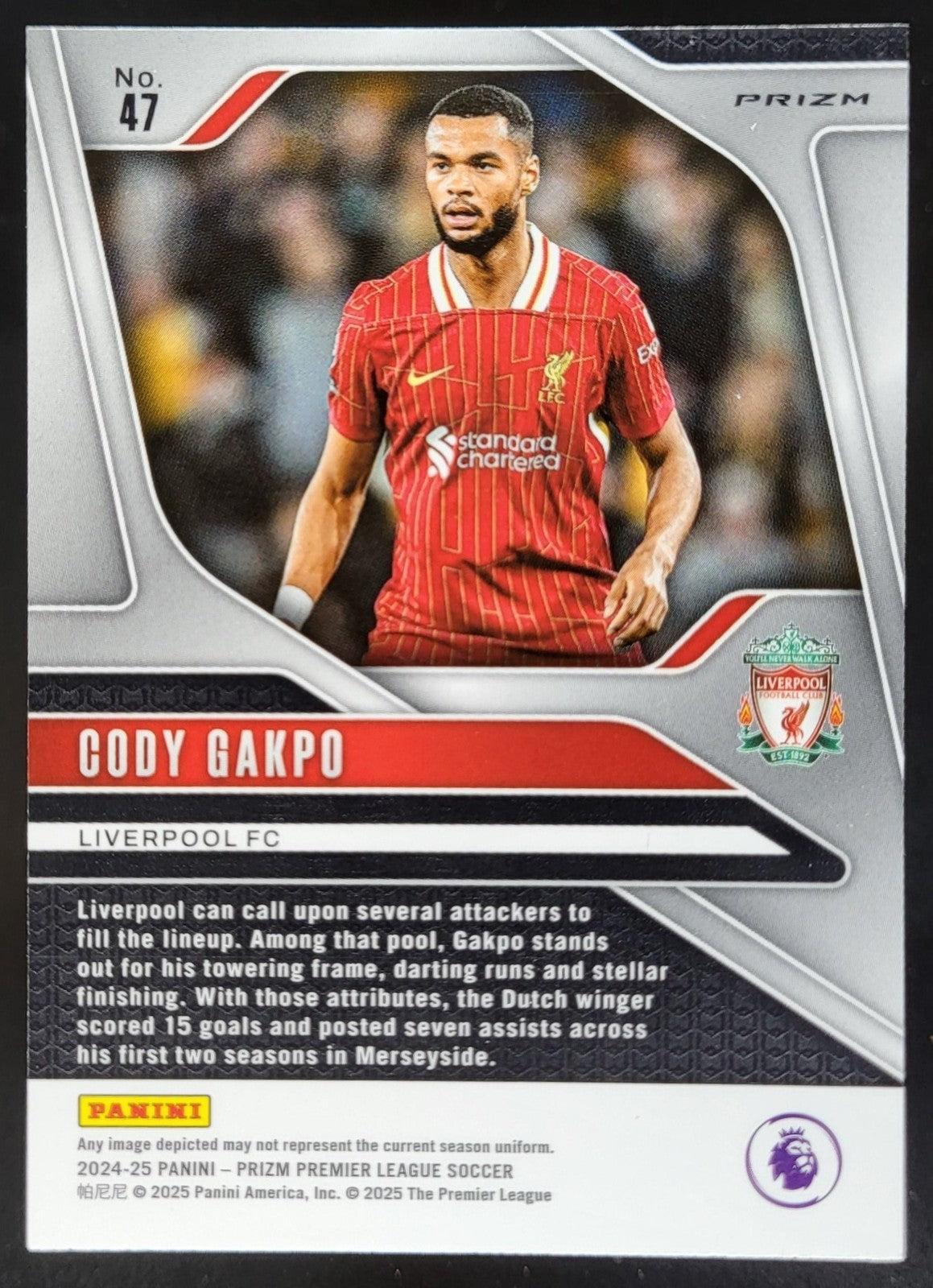 Cody Gakpo 2024-25 Prizm Premier League #47 White Sparkle Prizm