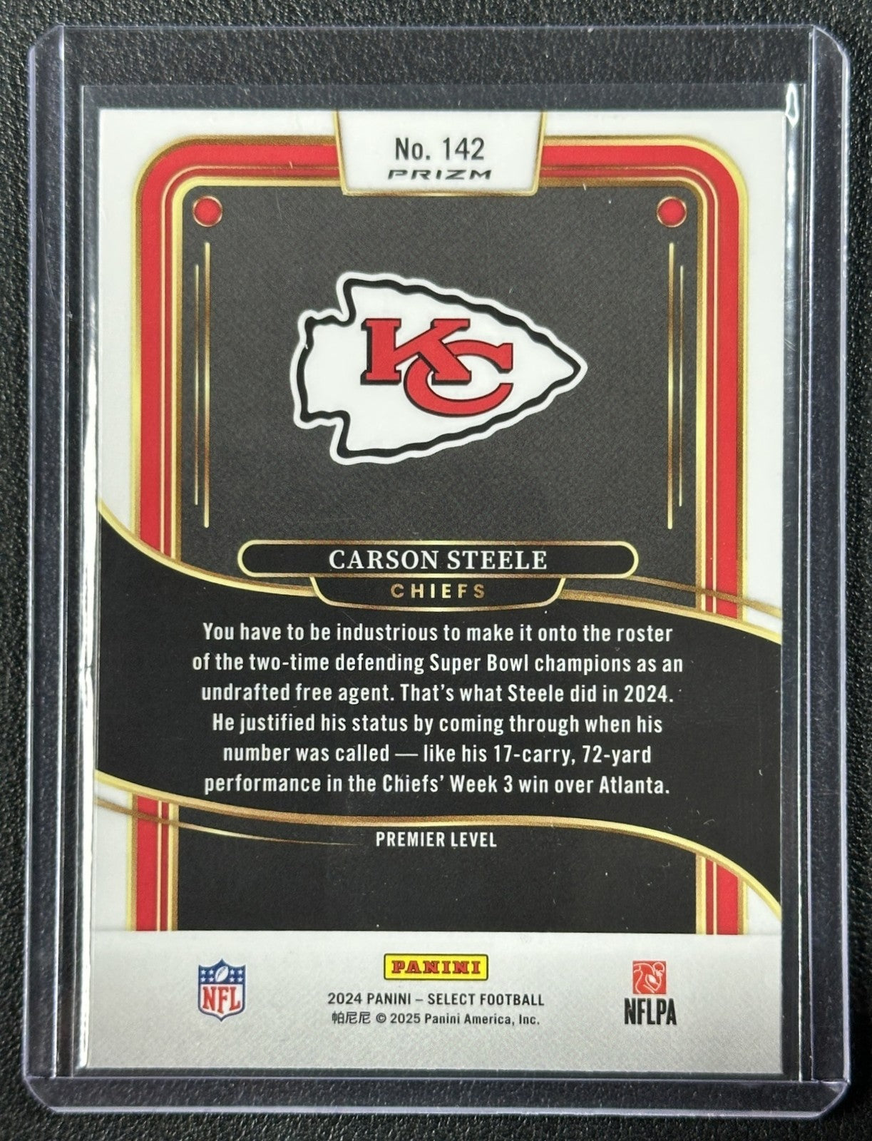 Carson Steele 2024 Panini Select #142 Cosmic Rookie