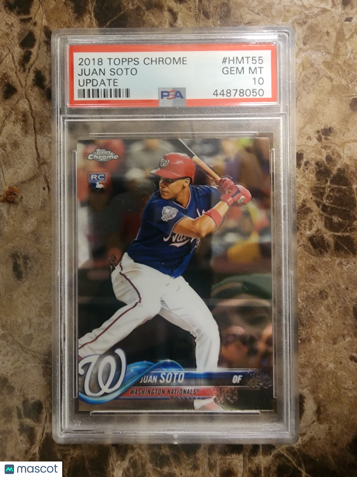 Juan Soto 2018 Topps Chrome Update #HMT55 Rookie PSA 10