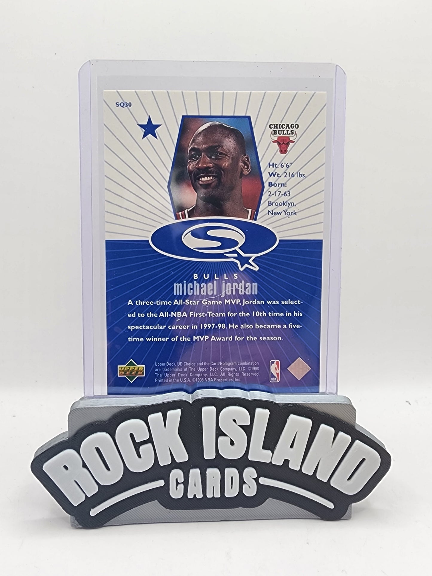Michael Jordan 1997 Upper Deck UD Choice #SQ10 Starquest Blue