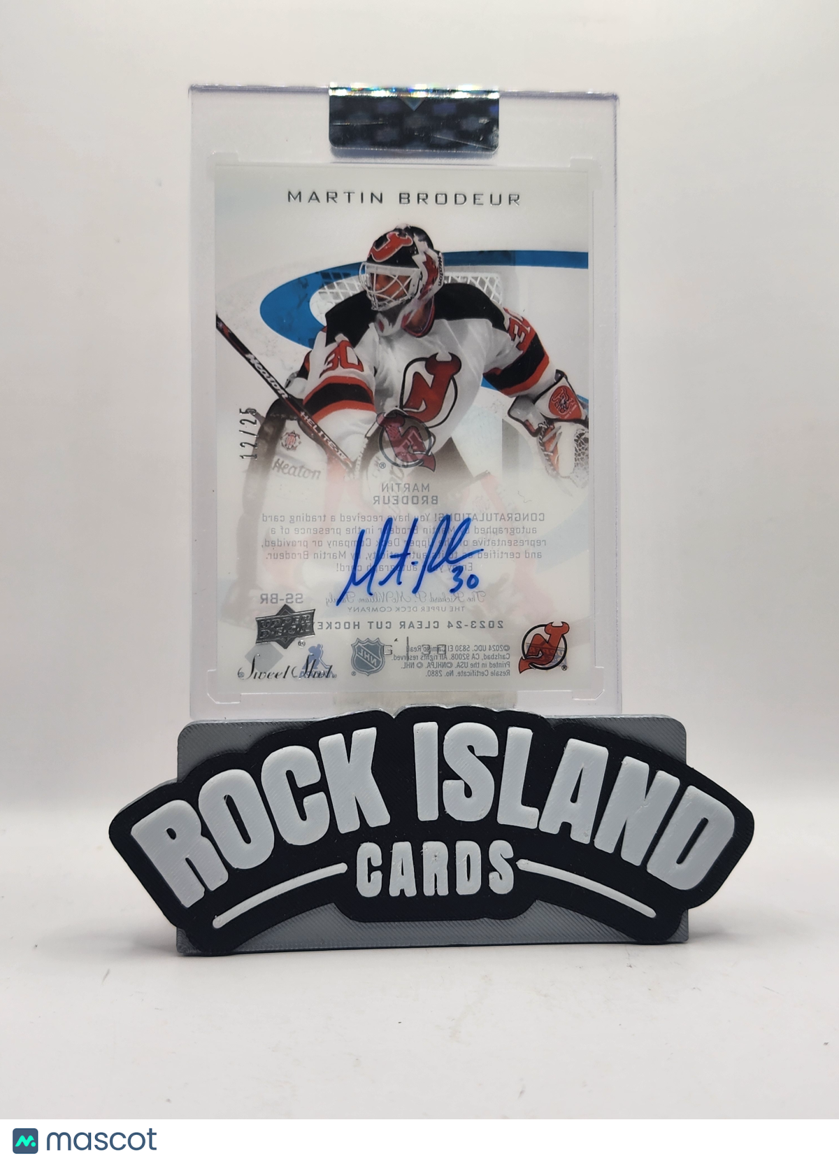 Martin Brodeur 2013-14 Upper Deck Clear Cut #55-BR Sweet Spots 12/25