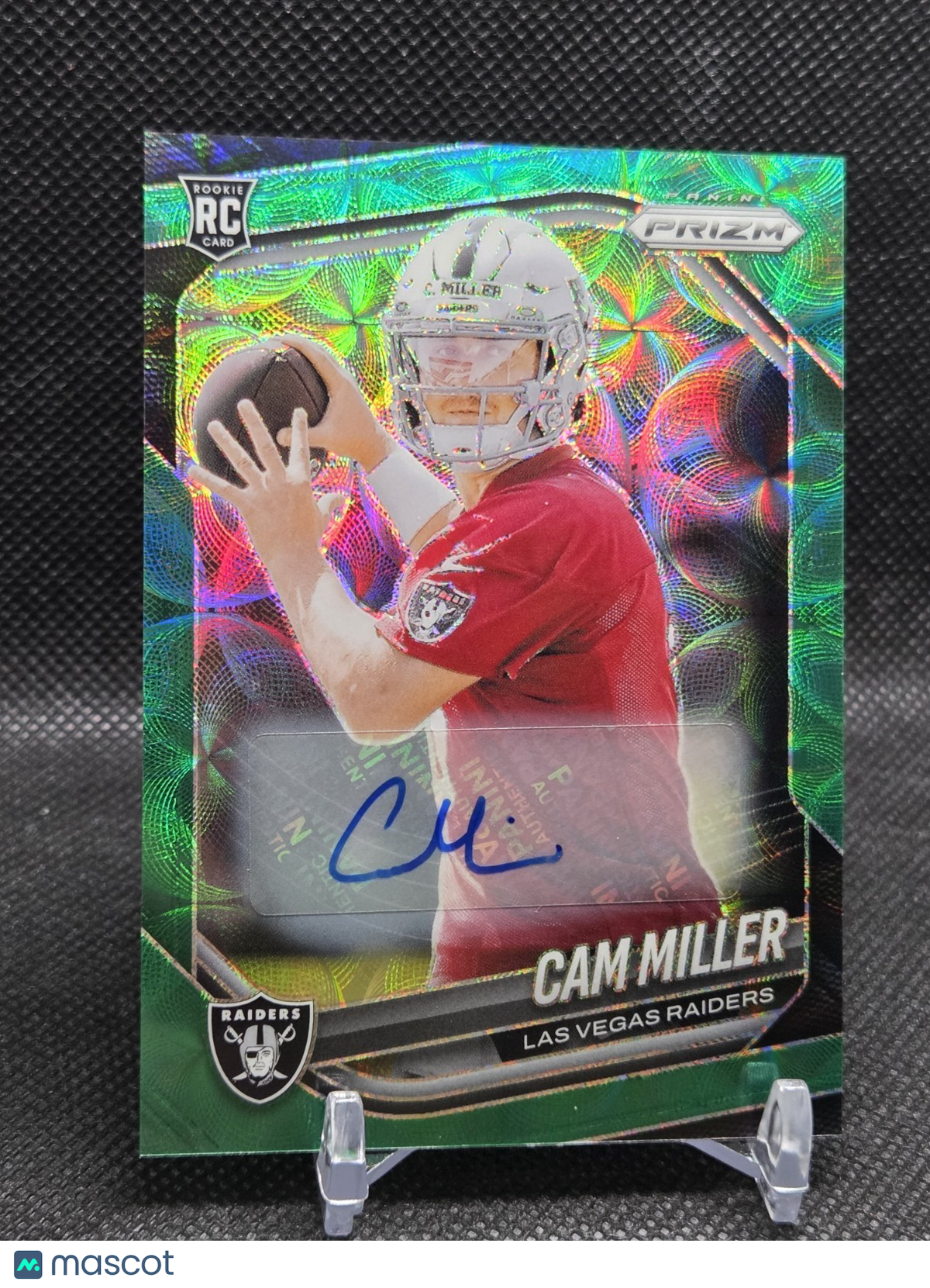 Cam Miller Prizm #362 Rookie Autographs Green Scope Prizm /75 Rookie