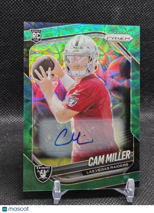 Cam Miller Prizm #362 Rookie Autographs Green Scope Prizm /75 Rookie
