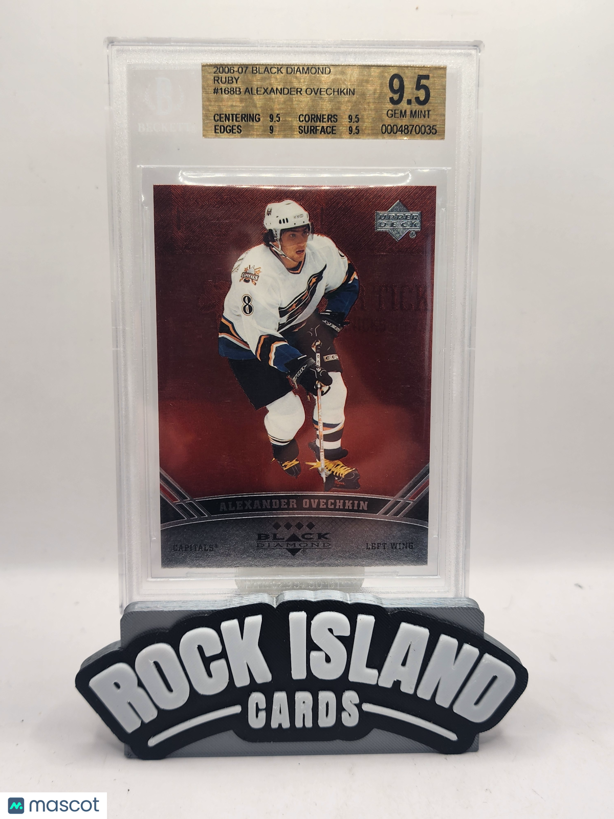 Alexander Ovechkin 2006 Upper Deck Black Diamond #168B Ruby /100 BGS 9.5